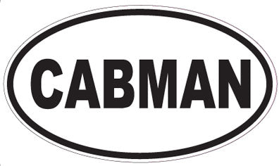 CABMAN - Oval Sticker
