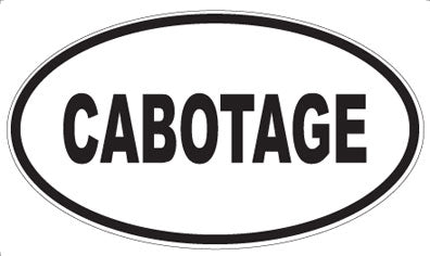 CABOTAGE - Oval Magnet