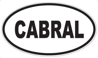 CABRAL - Oval Magnet