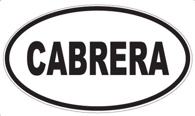 CABRERA - Oval Sticker