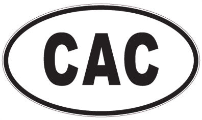 CAC - 3 Letter Initials Oval Sticker