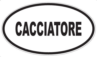 CACCIATORE - Oval Magnet