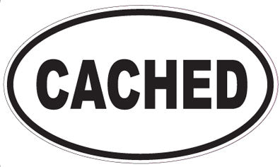 CACHED - Oval Sticker
