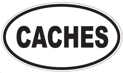 CACHES - Oval Sticker