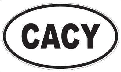 CACY - Oval Sticker