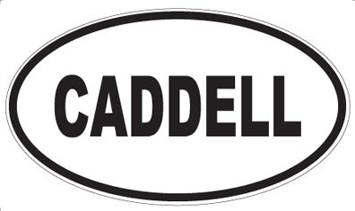 CADDELL - Oval Sticker