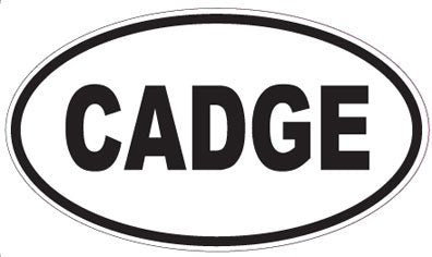 CADGE - Oval Sticker
