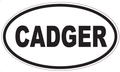 CADGER - Oval Sticker