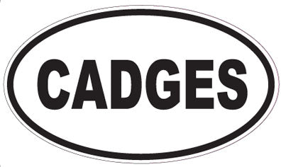CADGES - Oval Sticker