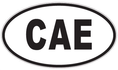CAE - 3 Letter Initials Oval Sticker