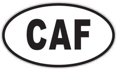 CAF - 3 Letter Initials Oval Sticker