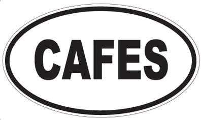 CAFES - Oval Magnet