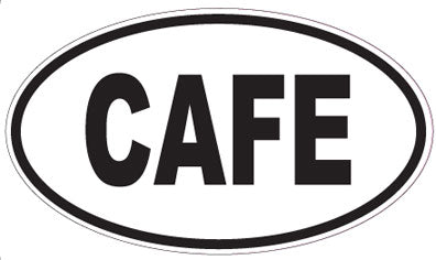 CAFE - Oval Sticker
