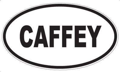 CAFFEY - Oval Sticker