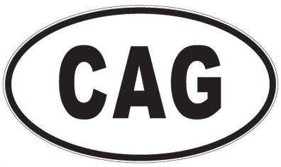 CAG - 3 Letter Initials Oval Sticker