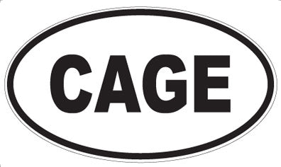 CAGE - Oval Sticker