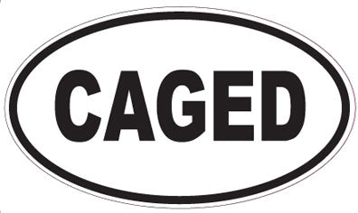 CAGED - Oval Sticker