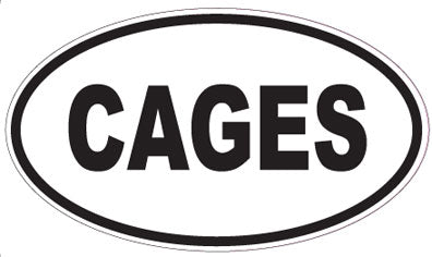 CAGES - Oval Sticker