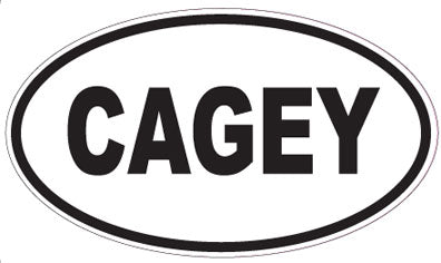 CAGEY - Oval Magnet