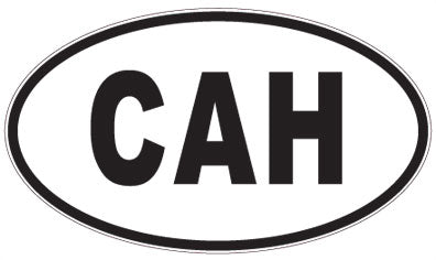 CAH - 3 Letter Initials Oval Sticker