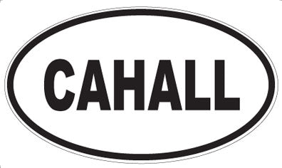 CAHALL - Oval Magnet