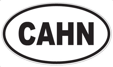 CAHN - Oval Sticker