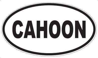CAHOON - Oval Sticker