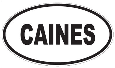 CAINES - Oval Sticker