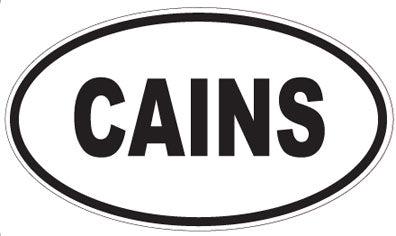 CAINS - Oval Sticker