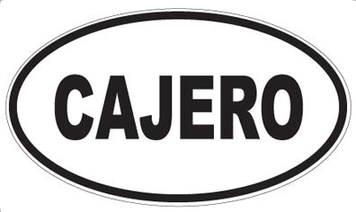 CAJERO - Oval Sticker