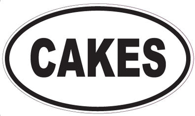 CAKES - Oval Sticker