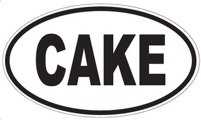 CAKE - Oval Sticker