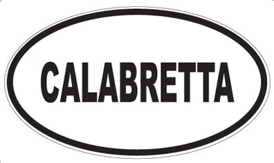 CALABRETTA - Oval Sticker