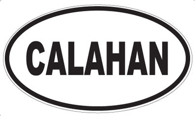 CALAHAN - Oval Sticker