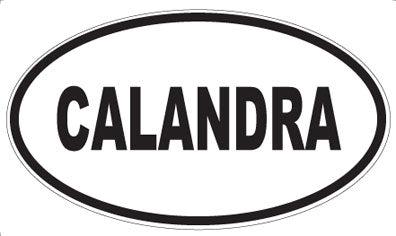 CALANDRA - Oval Sticker