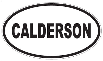 CALDERSON - Oval Sticker