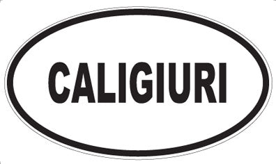 CALIGIURI - Oval Sticker