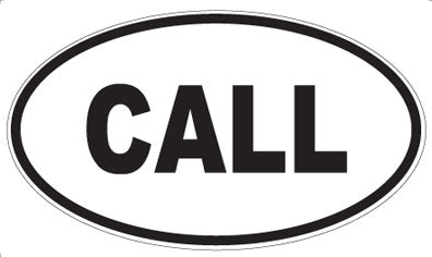 CALL - Oval Sticker