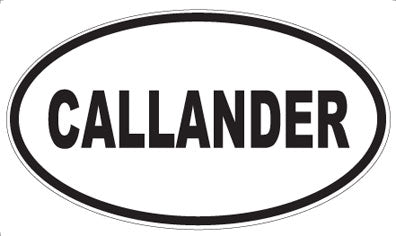CALLANDER - Oval Sticker