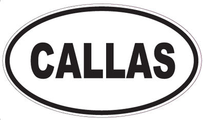 CALLAS - Oval Sticker