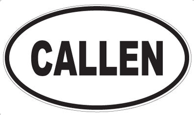 CALLEN - Oval Magnet