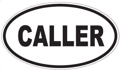 CALLER - Oval Sticker