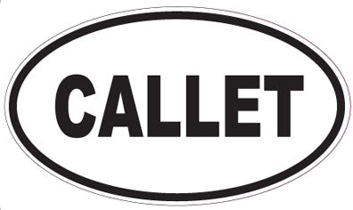 CALLET - Oval Sticker