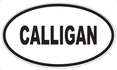 CALLIGAN - Oval Magnet
