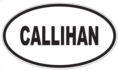 CALLIHAN - Oval Sticker