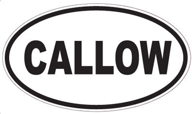 CALLOW - Oval Sticker
