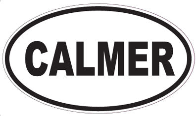 CALMER - Oval Sticker