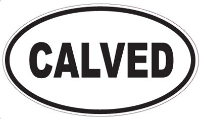 CALVED - Oval Sticker
