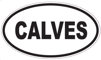 CALVES - Oval Sticker