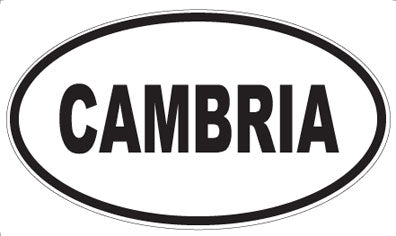 CAMBRIA - Oval Sticker
